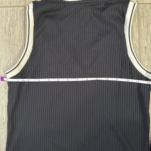 Vieux Jeu Tank Top Womens Small Med Black Pleated Back Tennis Tank &Skirt Set - Picture 9 of 13